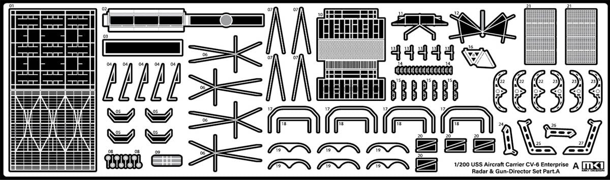 MK1 Design MD-20022 USS CV-6 Enterprise DX with Full Wooden Deck for Trumpeter 1/200 – zdjęcie 80