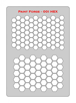 Paint Forge PFST001L STENCIL - HEX