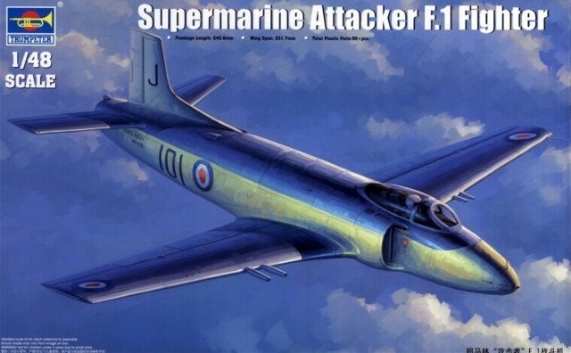 Trumpeter 02866 Supermarine Attacker F.1 Fighter (1/48)