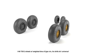 Armory Models AW48413 BAC TSR.2 wheels w/ weighted tires, type “b” (GY) 1/48 – image 2