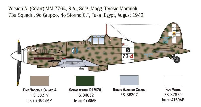 Italeri 1481 Macchi MC.202 Flogore &amp;quot;Aces&amp;quot; - 5 Regia Aeronautica Aces Versions 1/72 – zdjęcie 2