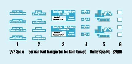 Hobby Boss 82906 German Rail Transporter for Karl-Geraet 1/72 – zdjęcie 3