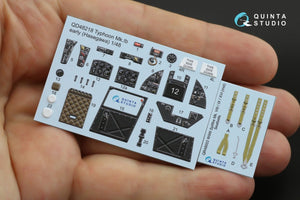 Quinta Studio QD48218 Hawker Typhoon Mk.1b early 3D-Printed &amp;amp; colored Interior on decal paper ( Hasegawa ) 1/48 – image 12