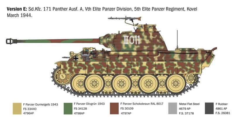 Italeri 0270 SD.KFZ. 171 PANTHER AUSF. A 1/35 – zdjęcie 11