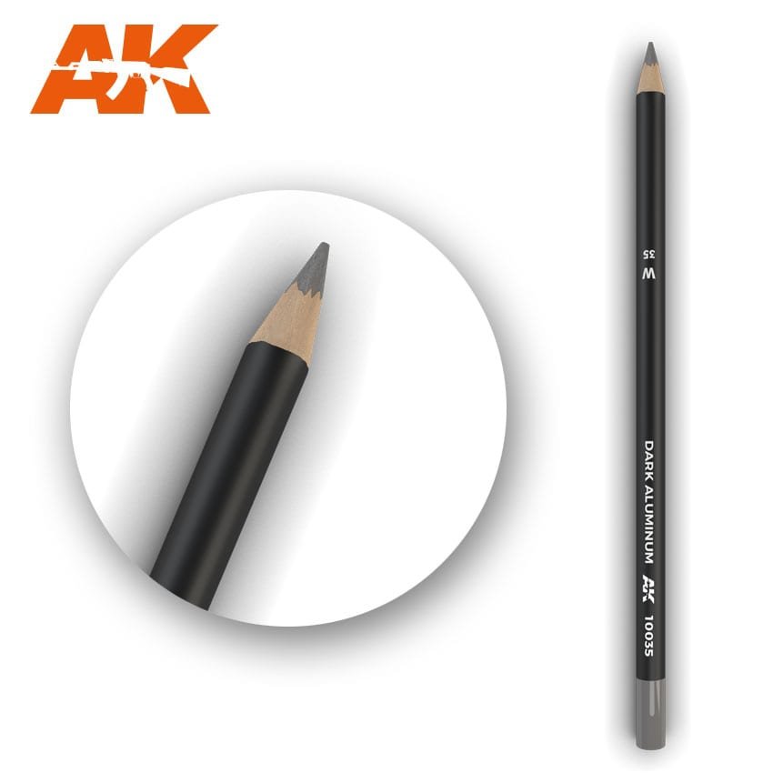 AK Interactive AK10035 Watercolor Pencil DARK ALUMINIUM