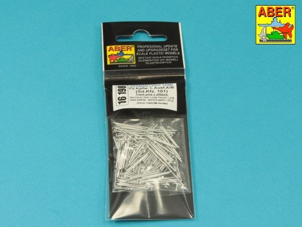 Aber 16198 Set of track pins for Panzer I Ausf.A/B tank (200 pieces) 1/16