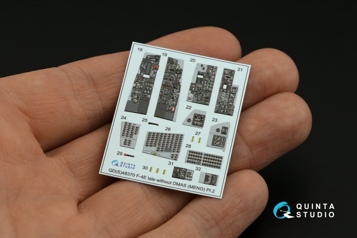Quinta Studio QD+48370 F-4E late without DMAS 3D-Printed &amp;amp; coloured Interior on decal paper (Meng) (with 3D-printed resin parts) 1/48 – Bild 4