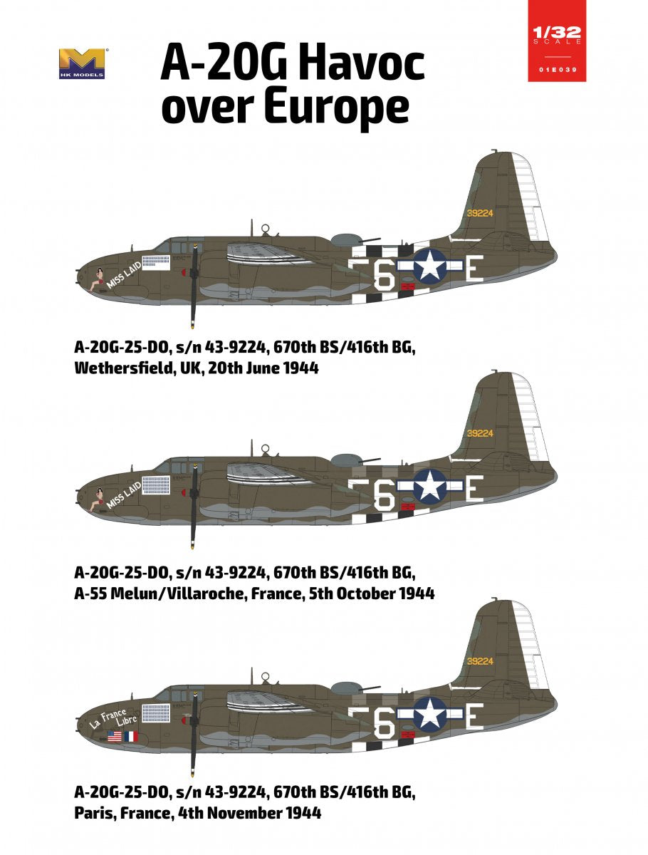 HK Models 01E039 A-20G Havoc over Europe 1/32 – image 9