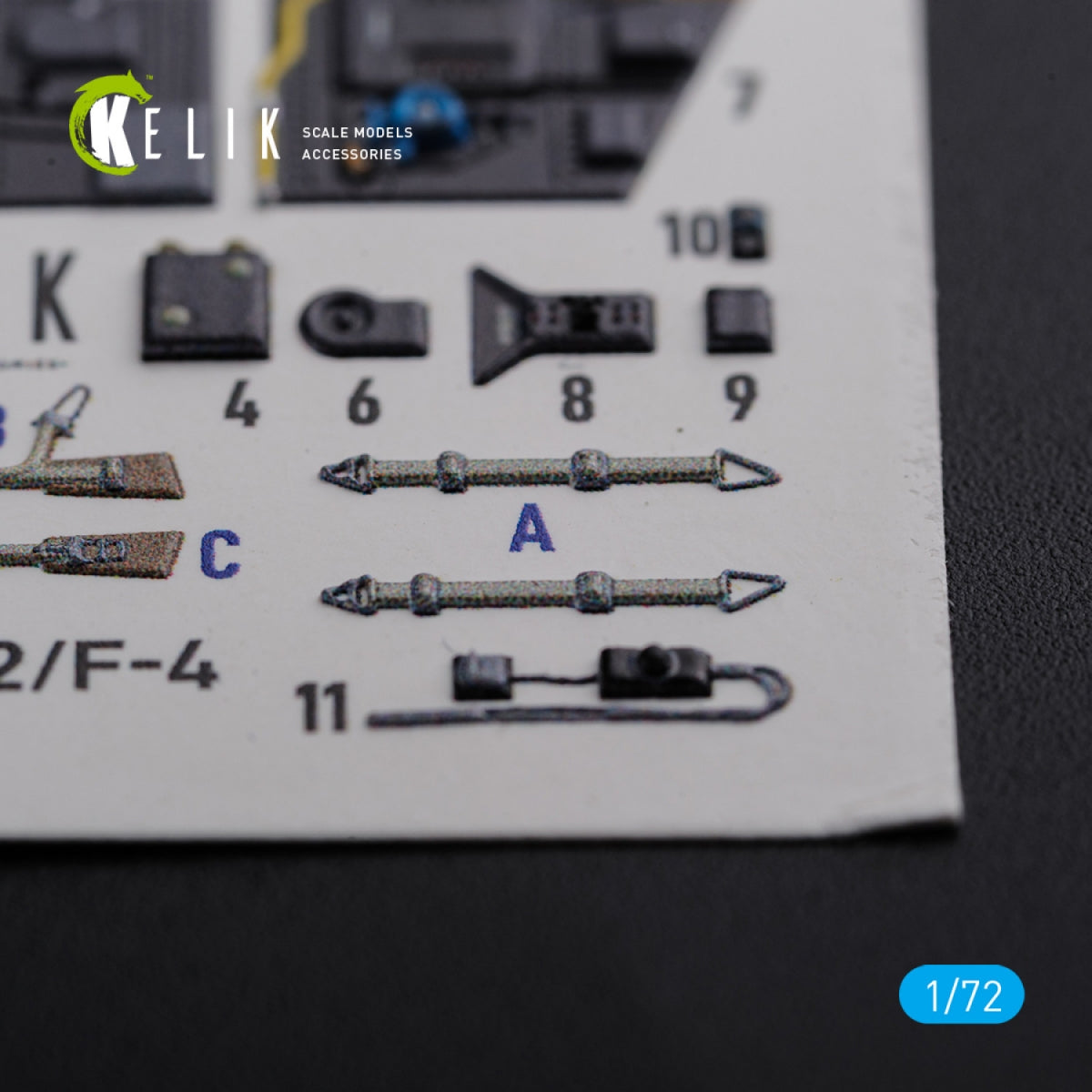 KELIK K72123 BF109-F2/F4 interior 3D decals for Fine Molds kit 1/72 – zdjęcie 5