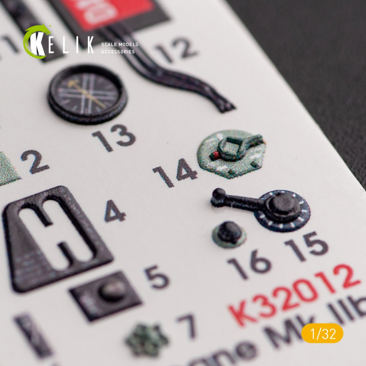 KELIK K32012 HAWKER HURRICANE MK.IIB - INTERIOR 3D DECAL FOR REVELL KIT 1/32 – zdjęcie 6