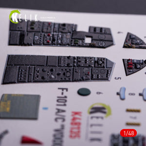 Kelik K48135 F-101A/C VooDoo - interior 3D decals for Zimi Model/KittyHawk kit 1/48