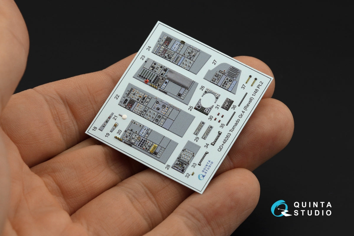 Quinta Studio QD+48263 Tornado GR.4 3D-Printed &amp;amp; colored Interior on decal paper (Revell) (with 3D-printed resin parts) 1/48 – image 12