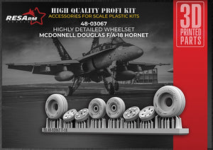 RESArm 72-03067 McDonnell Douglas F/A-18 Hornet - Wheels under load (3D resin printing) 1/72
