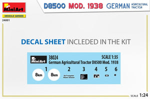 MiniArt 24001 GERMAN AGRICULTURAL TRACTOR D8500 MOD. 1938 1/24 – zdjęcie 4