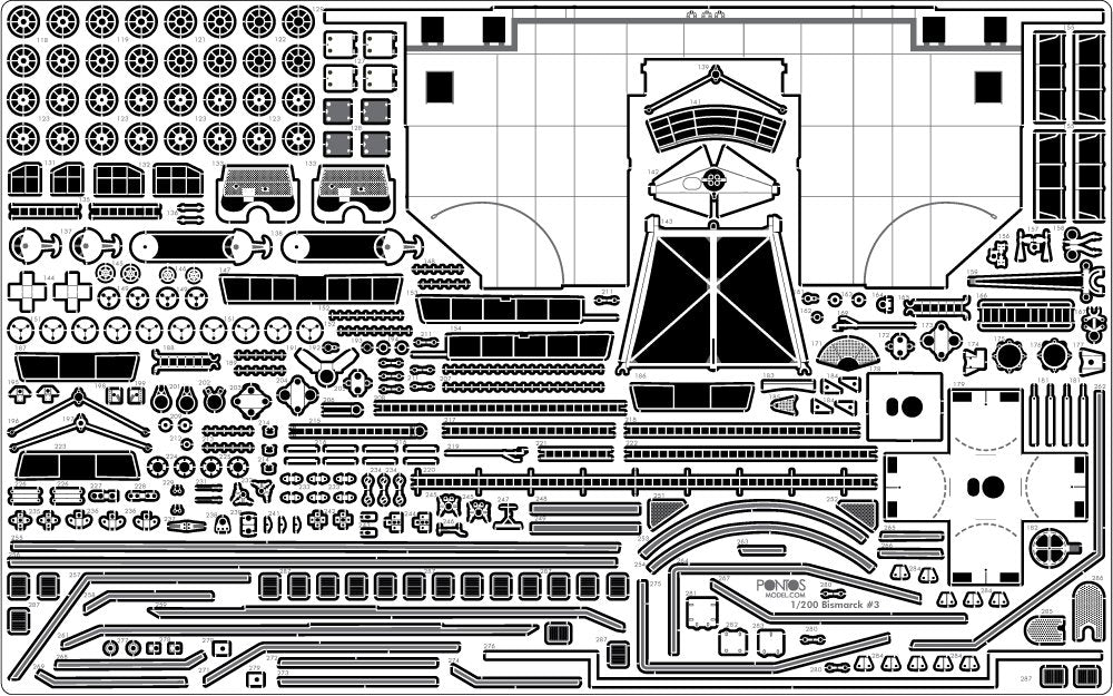 Pontos 23001F2 BISMARCK 1941 Detail Up Set Basic Ver.2 1/200 – zdjęcie 4