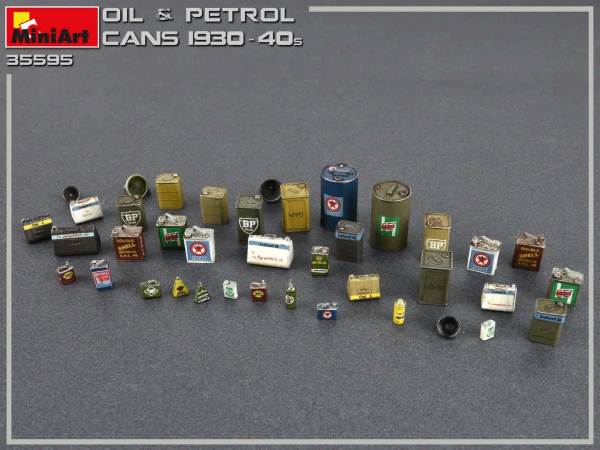 MiniArt 35595 OIL &amp;amp; PETROL CANS 1930-40s 1/35 – zdjęcie 3