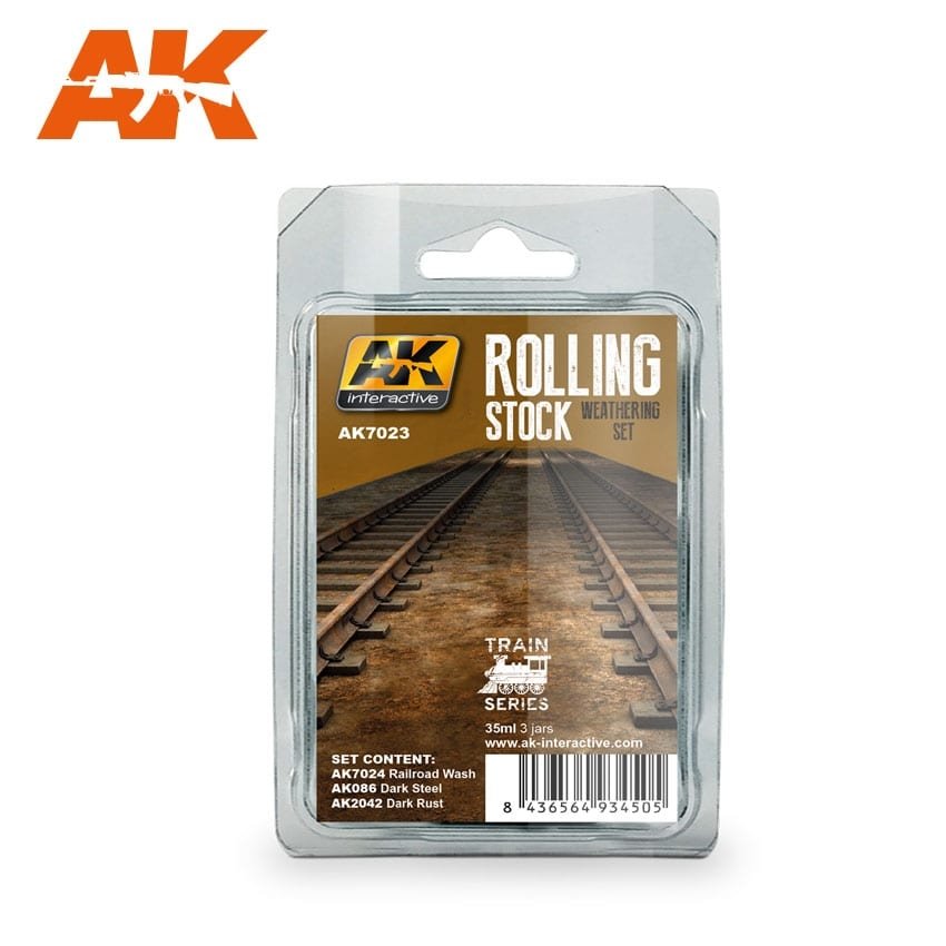 AK Interactive AK7023 ROLLING STOCK WEATHERING SET