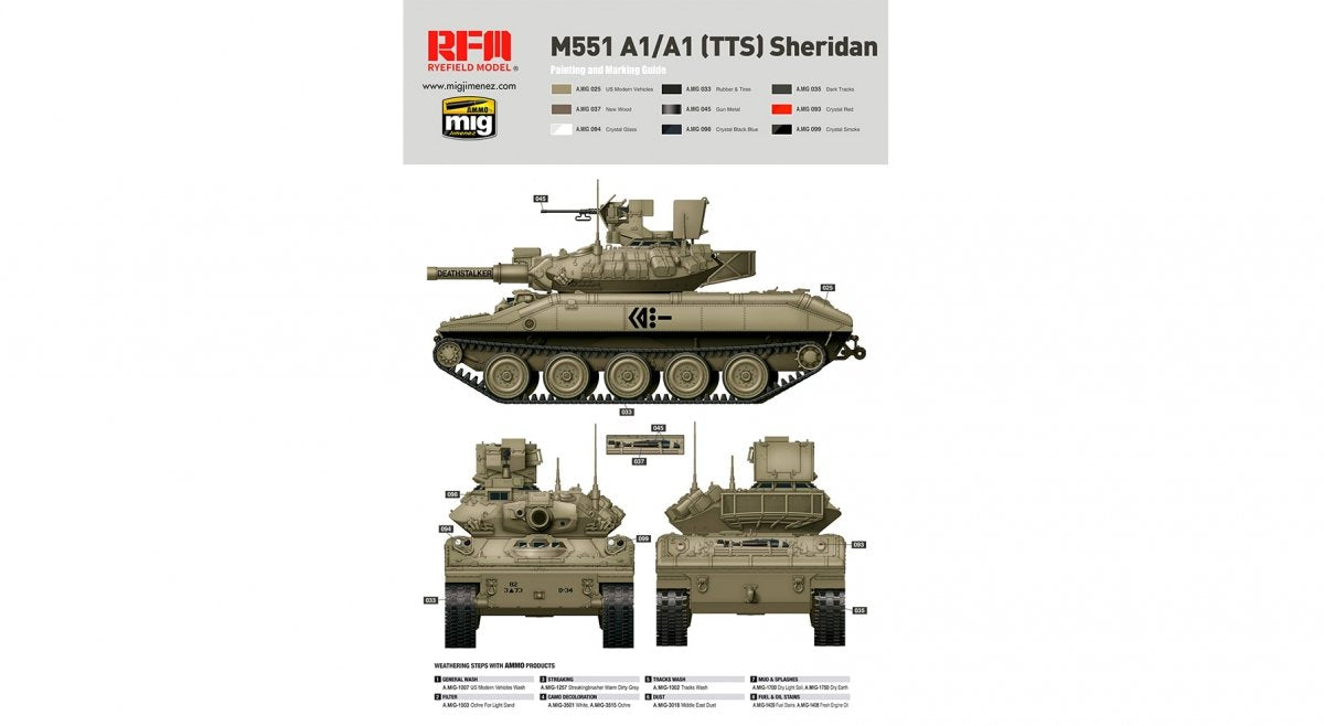 Rye Field Model 5020 M551A1/ A1TTS SHERIDAN 1/35 – zdjęcie 3