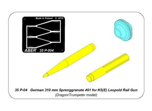 Aber 35P-04 German 310 mm Sprenggranate 4861 for K5(E) Leopold Rail Gun – zdjęcie 8