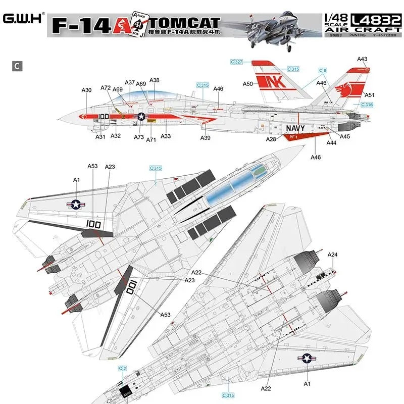 Great Wall Hobby L4832 F-14A Tomcat 1/48 – zdjęcie 4