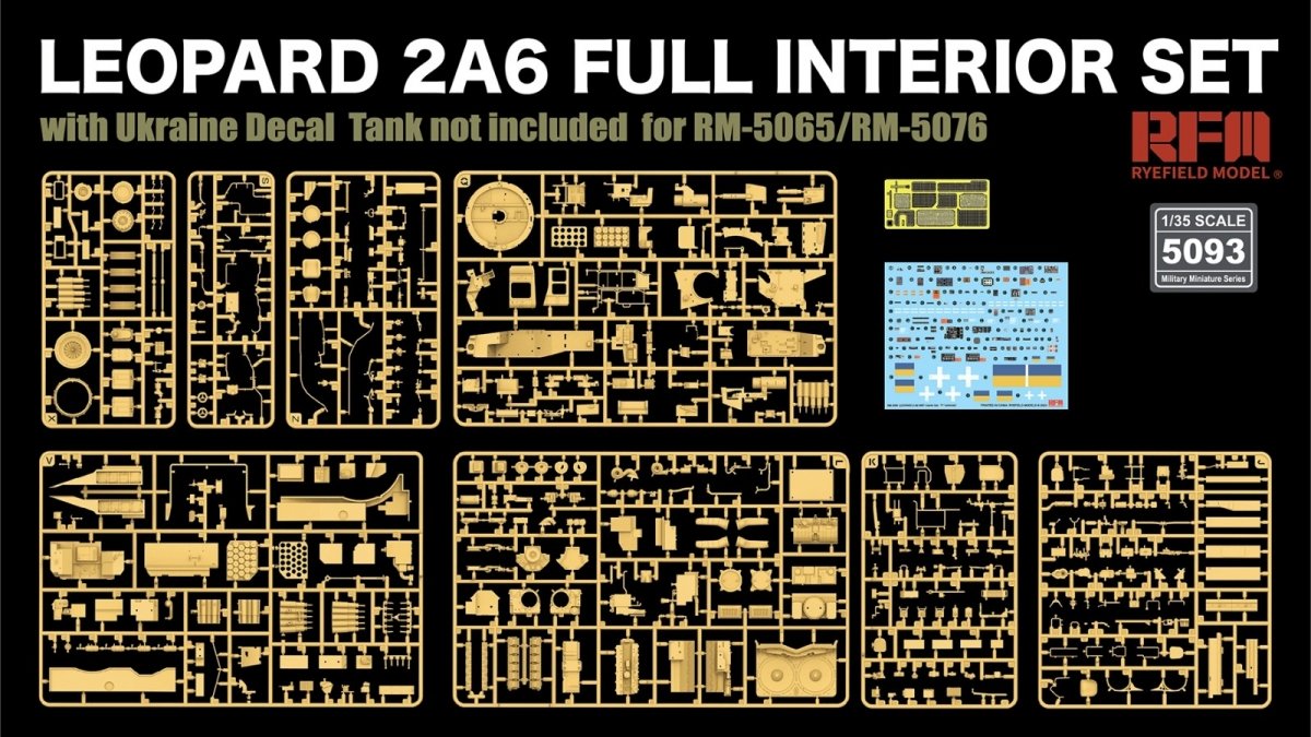 Rye Field Model 5093 LEOPARD 2A6 FULL INTERIOR SET 1/35 – zdjęcie 4