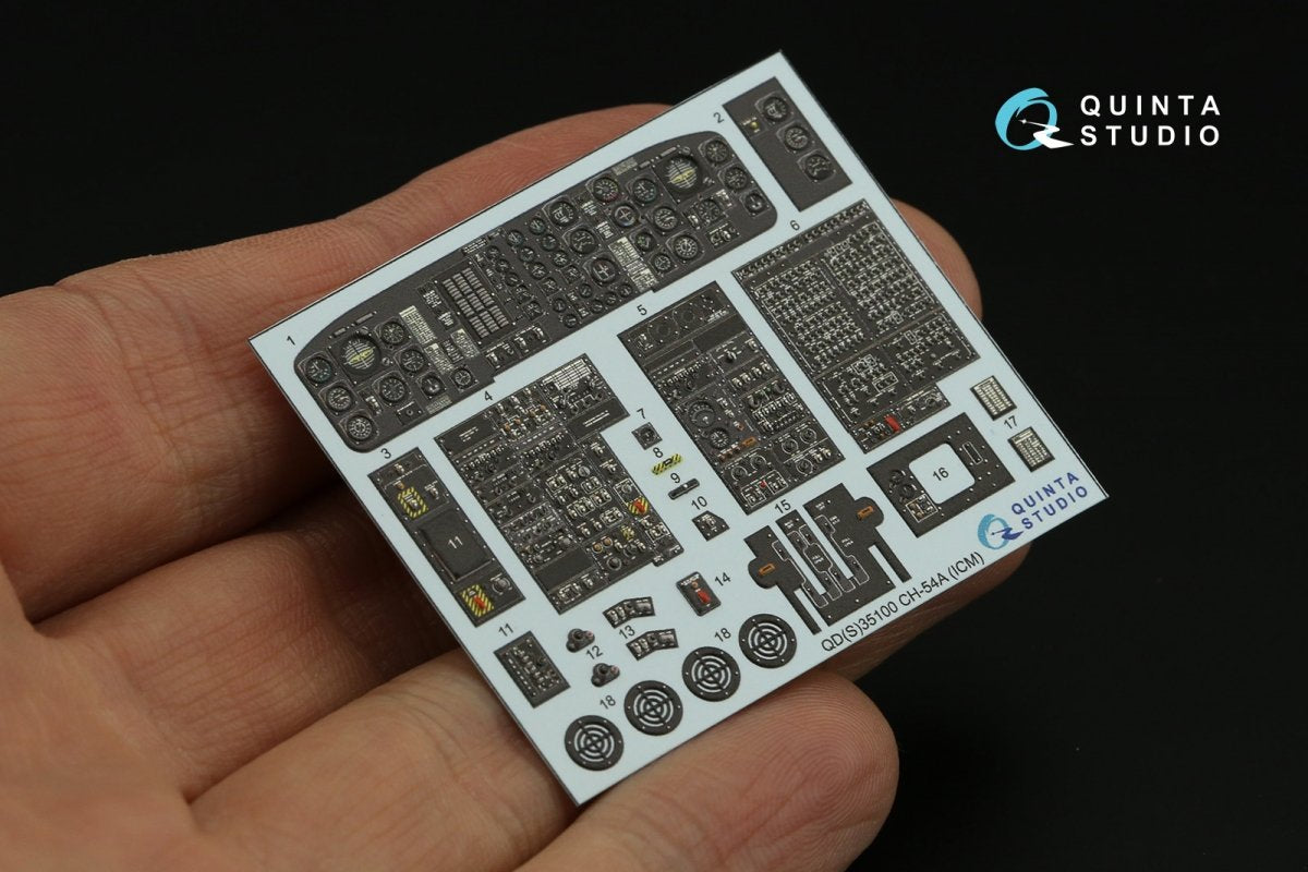 Quinta Studio QD35100 CH-54A 3D-Printed &amp;amp; coloured Interior on decal paper (ICM) 1/35 – zdjęcie 8