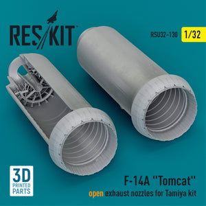 RESKIT RSU32-0130 F-14A &amp;quot;Tomcat&amp;quot; open exhaust nozzles for Tamiya kit (3D Printed) 1/32