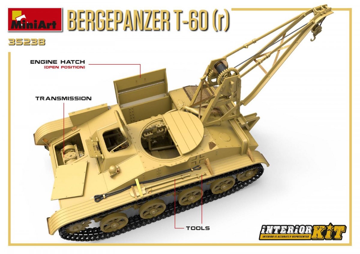 MiniArt 35238 BERGEPANZER T-60 ( r ) INTERIOR KIT 1/35 – image 6