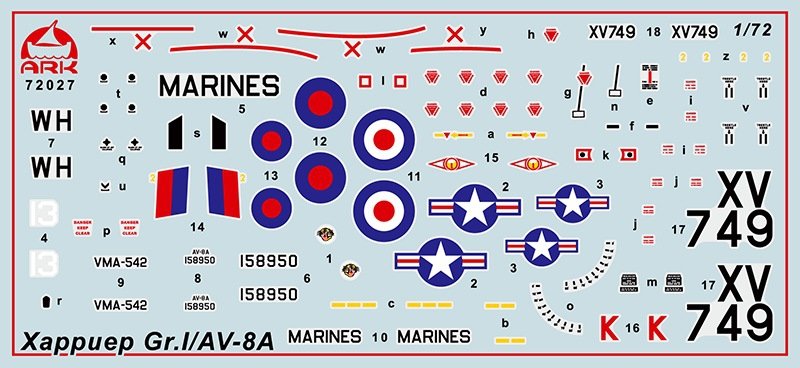 Ark Models 72027 Hawker Siddeley Harrier GR.1 British V/STOL attack aircraft 1/72 – zdjęcie 2