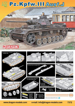 Dragon 7372 Pz.Kpfw.III Ausf. J 1/72 – zdjęcie 2