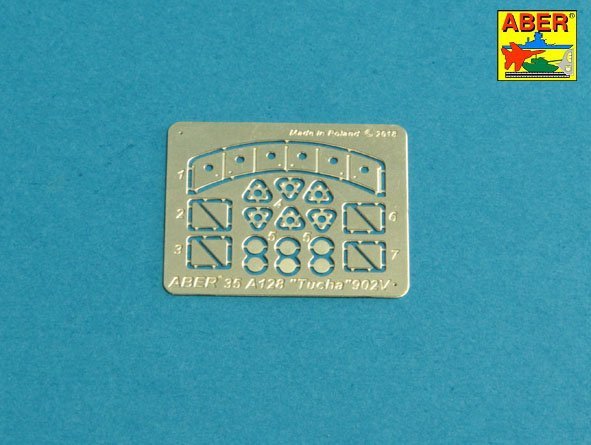 Aber 35A128 Soviet smoke Discharges system for BMP-1 902V “Tucha” with rack 1/35 – image 3