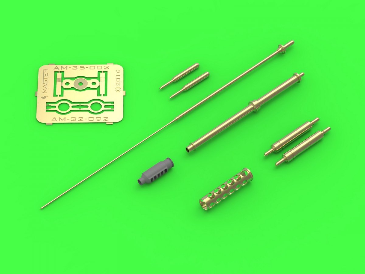 Master AM-35-002 AH-64 Apache - M230 Chain Gun barrel (30mm), Pitot Tubes and tail antenna (resin, PE and turned parts) 1/35 – zdjęcie 3