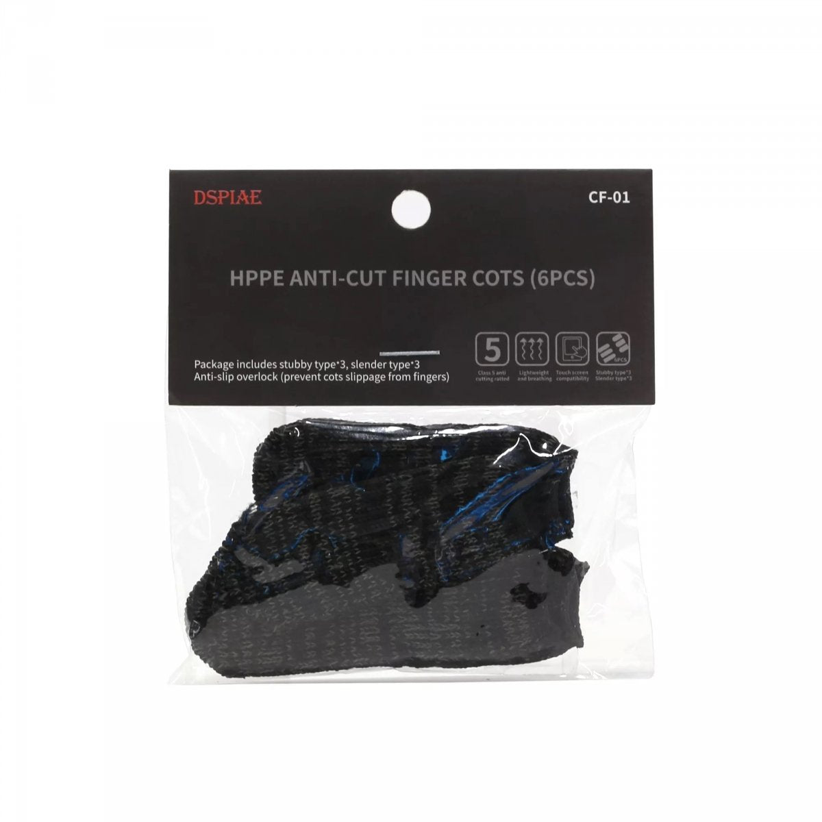 DSPIAE CF-01 6x HPPE Anti-cut Finger Cots – zdjęcie 2