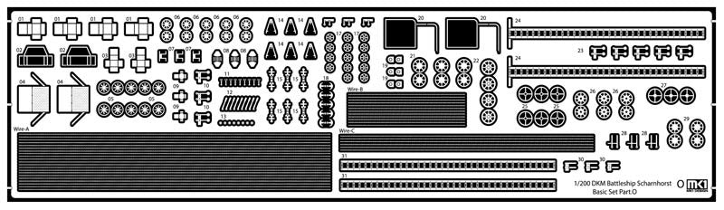 MK1 Design MD-20024 DKM Battleship SCHARNHORST DX PACK for Trumpeter 1/200 – zdjęcie 63