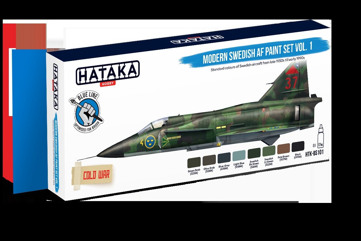 Hataka HTK-BS101 Modern Swedish AF Paint Set Vol. 1 (8x17 ml) – image 2