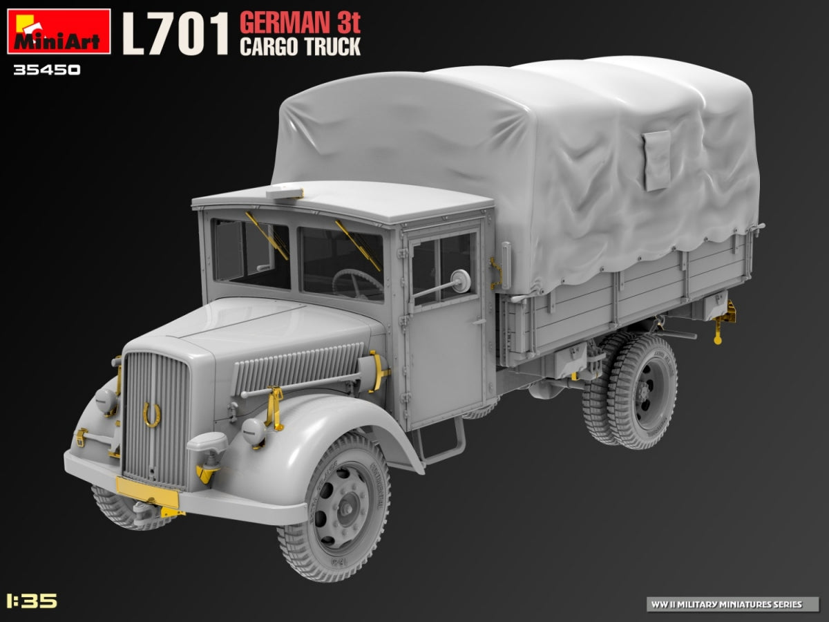 Miniart 35450 L701 GERMAN 3T CARGO TRUCK 1/35 – zdjęcie 4