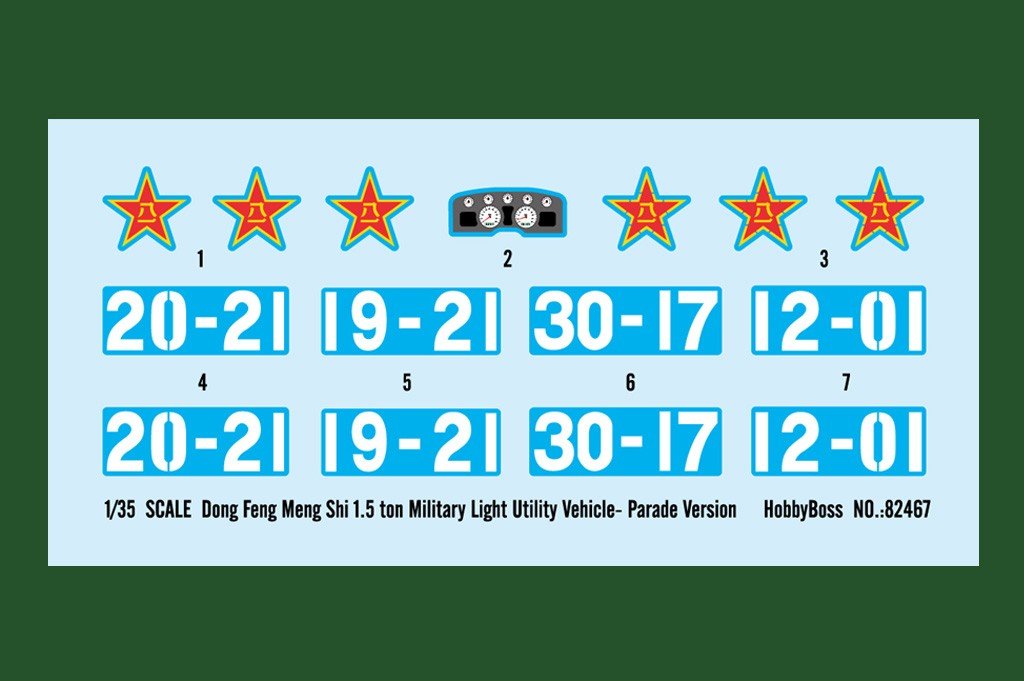 Hobby Boss 82467 Meng Shi 1.5 ton Military Light Utility Vehicle - Parade Versi (1/35) – image 3