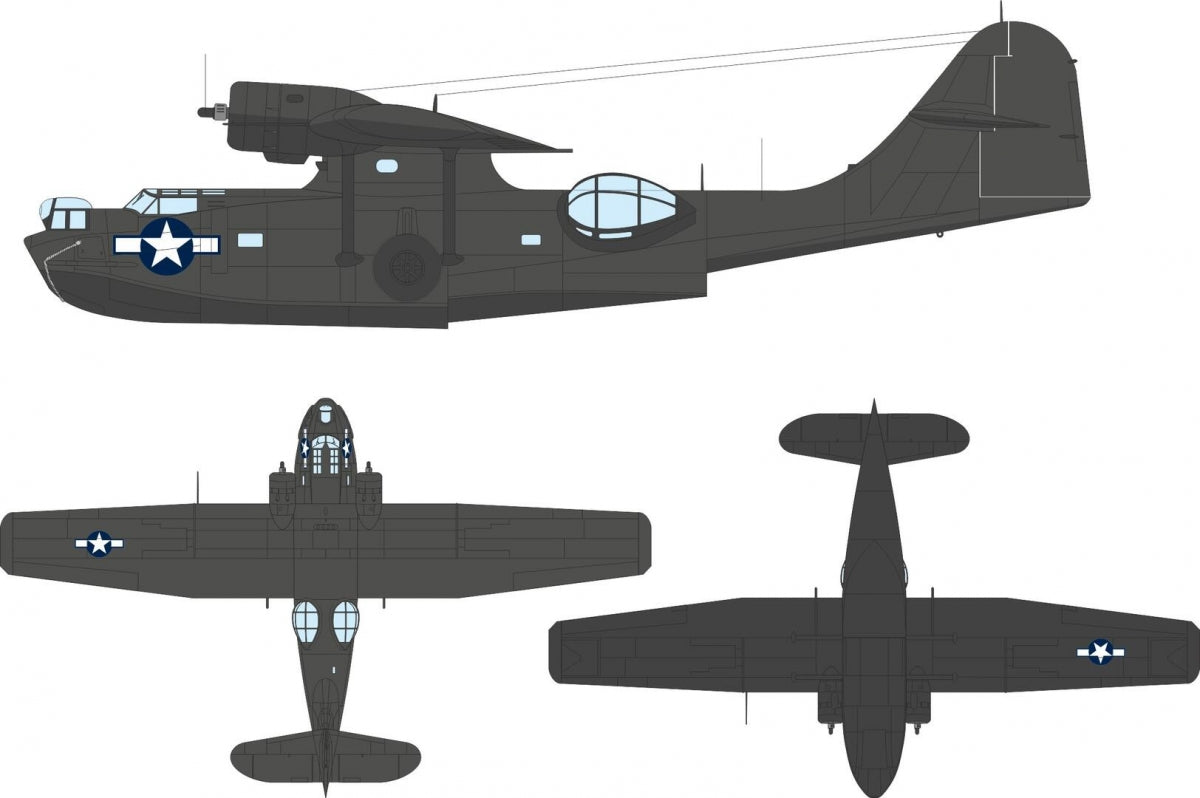 Eduard EX1183 Consolidated PBY-5A Catalina - US National Insignia Masks Set / Stars &amp; Bars Eduard and Revell Kits 1/48