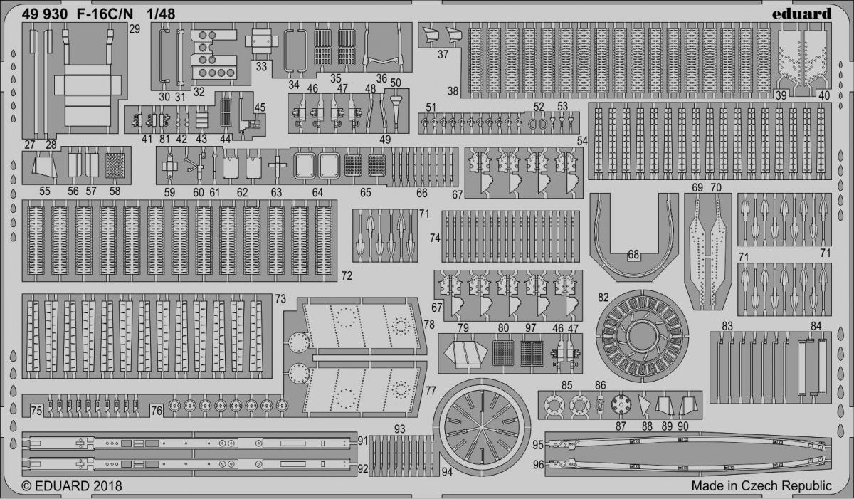 Eduard BIG49208 F-16C/ N 1/48 TAMIYA – Bild 7