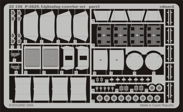Eduard 32126 P-38J/ L exterior 1/32 TRUMPETER