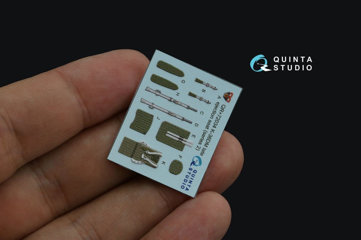 Quinta Studio QR+72034 K-36DM Series2 (late) ejection seat (for MiG-29, MiG-31, Su-27, Su-33, Su-34 aircraft since 2008) (All kits) 1/72 – image 3