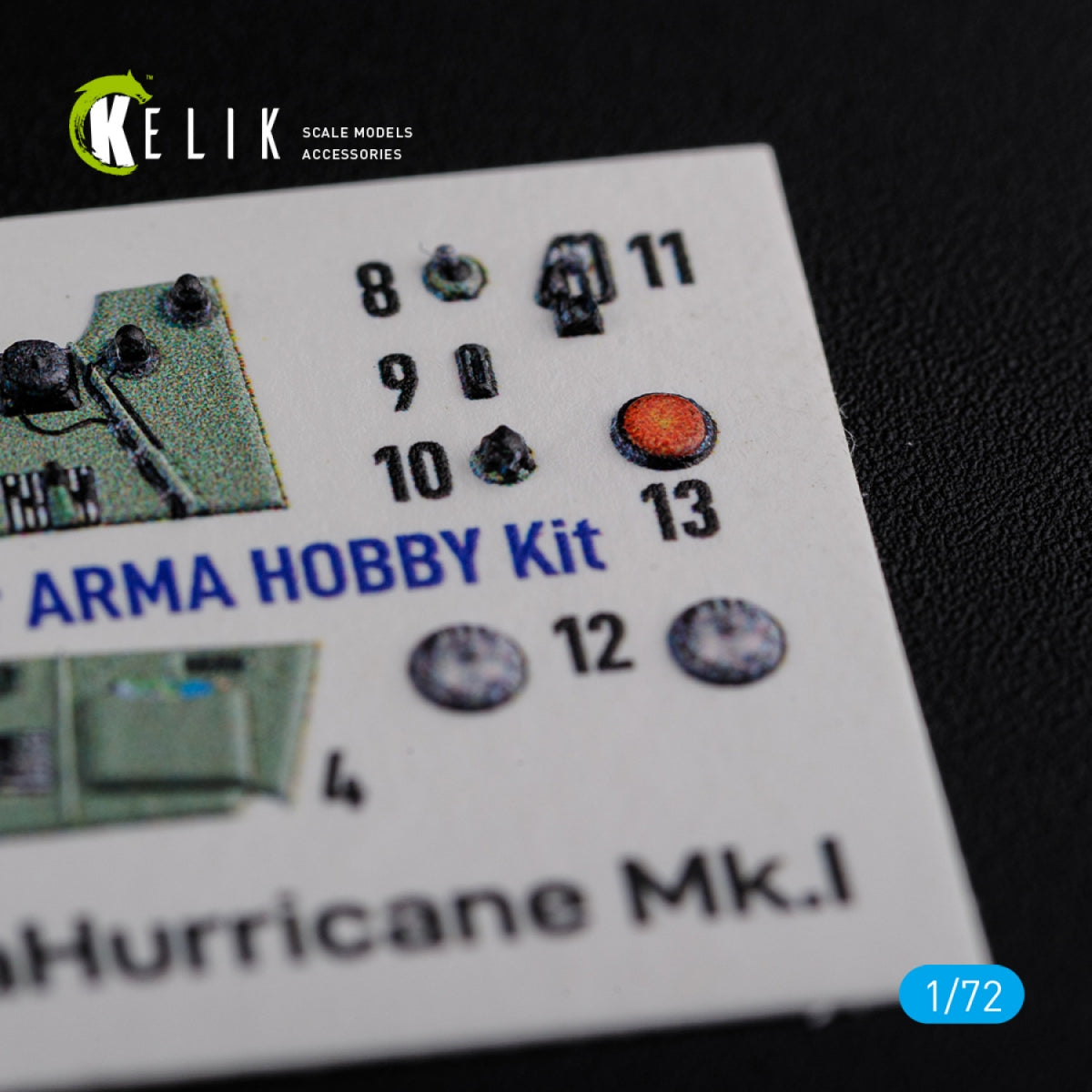 KELIK K72115 Sea Hurricane Mk I interior 3D decals for Arma Hobby kit 1/72 – image 6