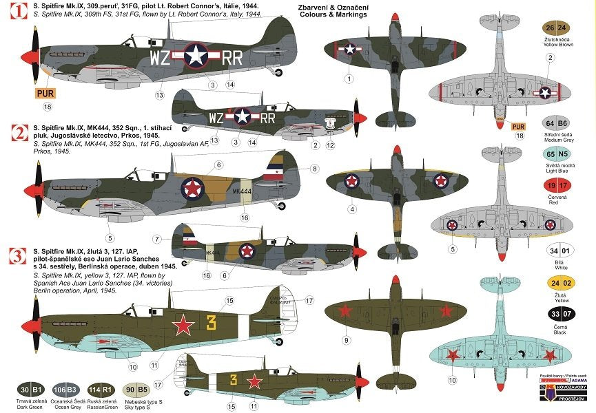 Kovozavody Prostejov KPM0167 Spitfire Mk.IX “Spitfire Stars” 1/72 – immagine 2
