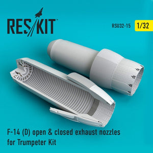 RESKIT RSU32-0015 F-14 (D) open &amp;amp; closed exhaust nozzles for Trumpeter Kit 1/32