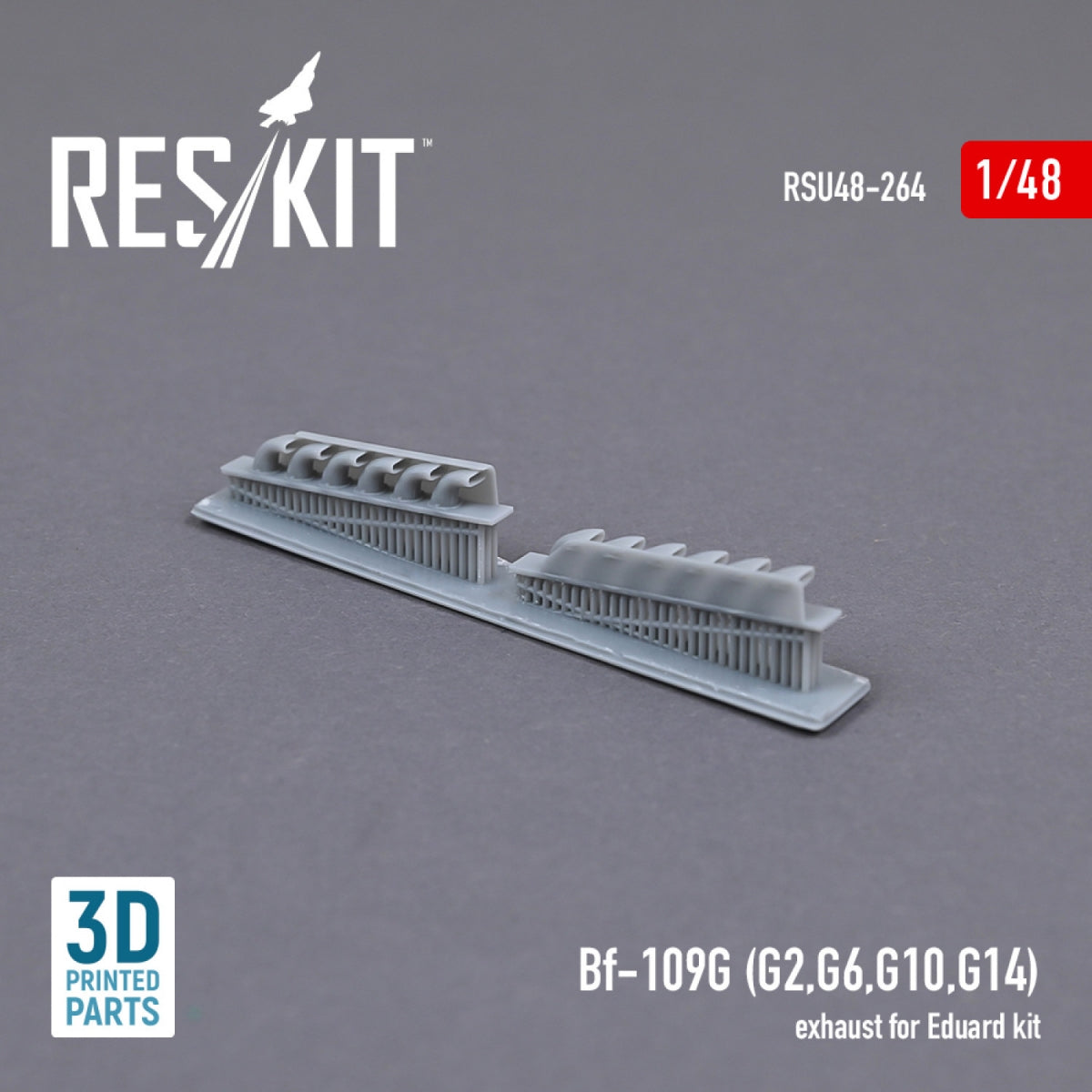 RESKIT RSU48-0264 BF-109G (G2,G6,G10,G14) EXHAUST FOR EDUARD KIT (3D PRINTED) 1/48 – image 2