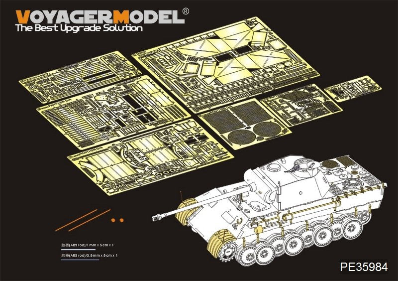 Maquette Voyager PE35984 Char Panther A allemand de la Seconde Guerre mondiale, version de base, pour TAKOM 2097 au 1/35