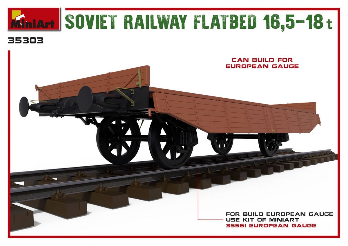 MiniArt 35303 Soviet Railway Flatbed 16,5-18t 1/35 – zdjęcie 7
