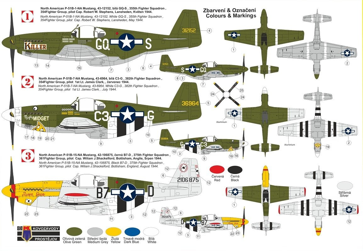 Kovozavody Prostejov KPM0247 P-51B „Mustang“ Malcolm“ 1/72 – immagine 2