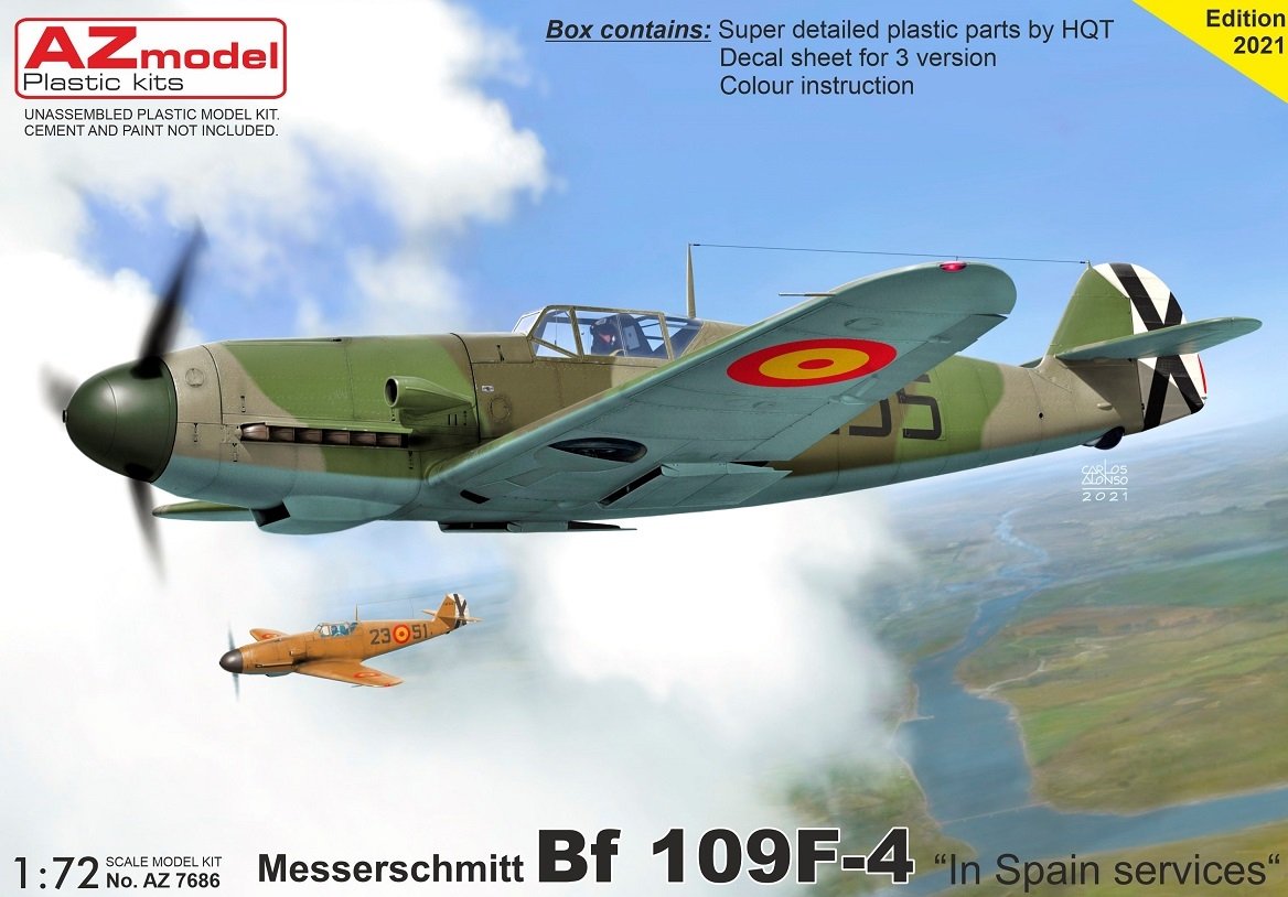 AZ Model AZ7686 Bf 109F-4 "In Spain Service" 1/72