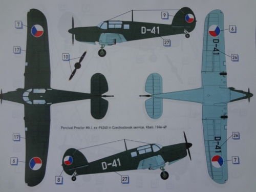 Dora Wings 72003 Percival Proctor Mk.1 Czechoslovakia 1/72 – zdjęcie 2